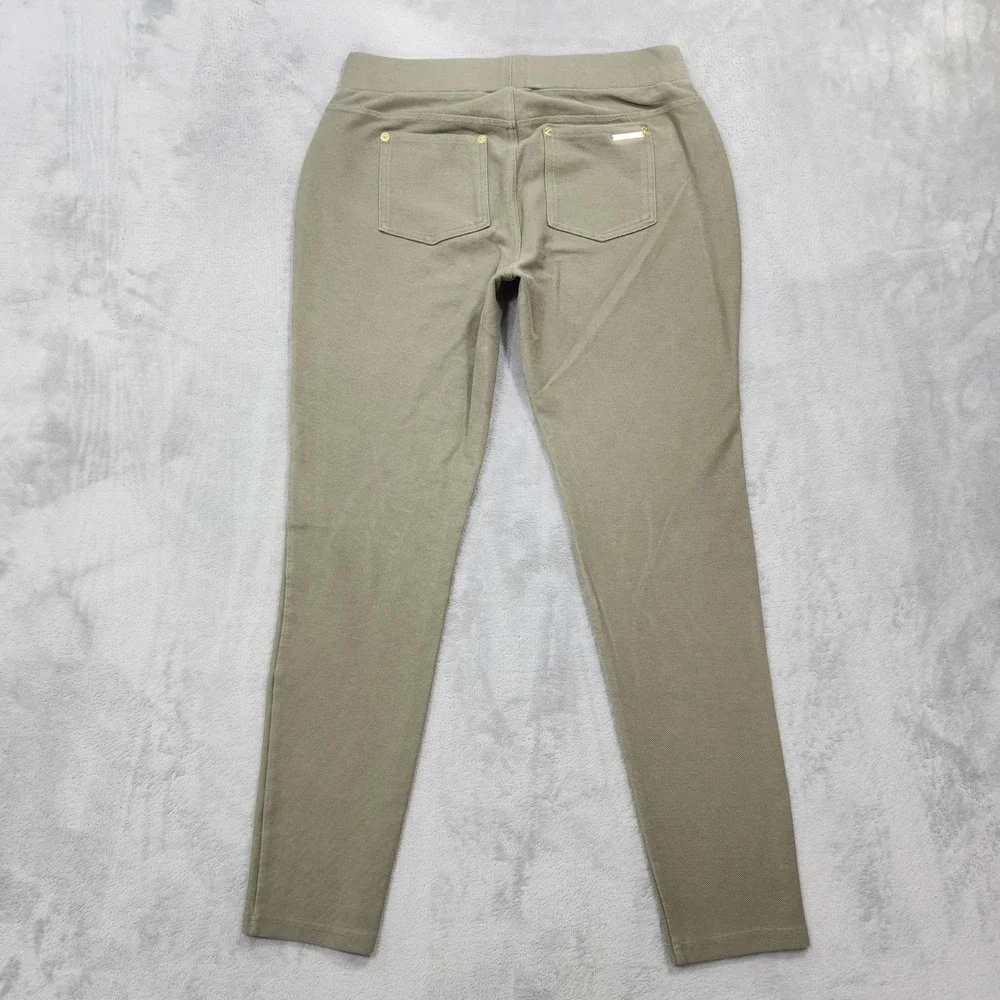Michael Kors Jeans Womens M Green Mid Rise Pull On Jegging Skinny Ankle Stretch